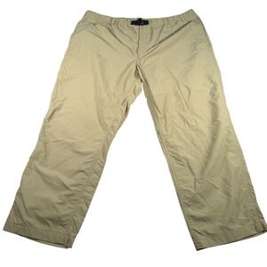 TravelSmith Hiking Pants Mens XL‎ Short (40 X 27) Tan Nylon Elastic Waist Belted